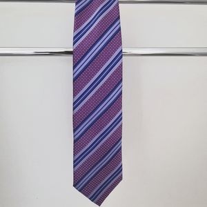 Gorgeous Silk Zegna Lavendar/Blue Tie XL